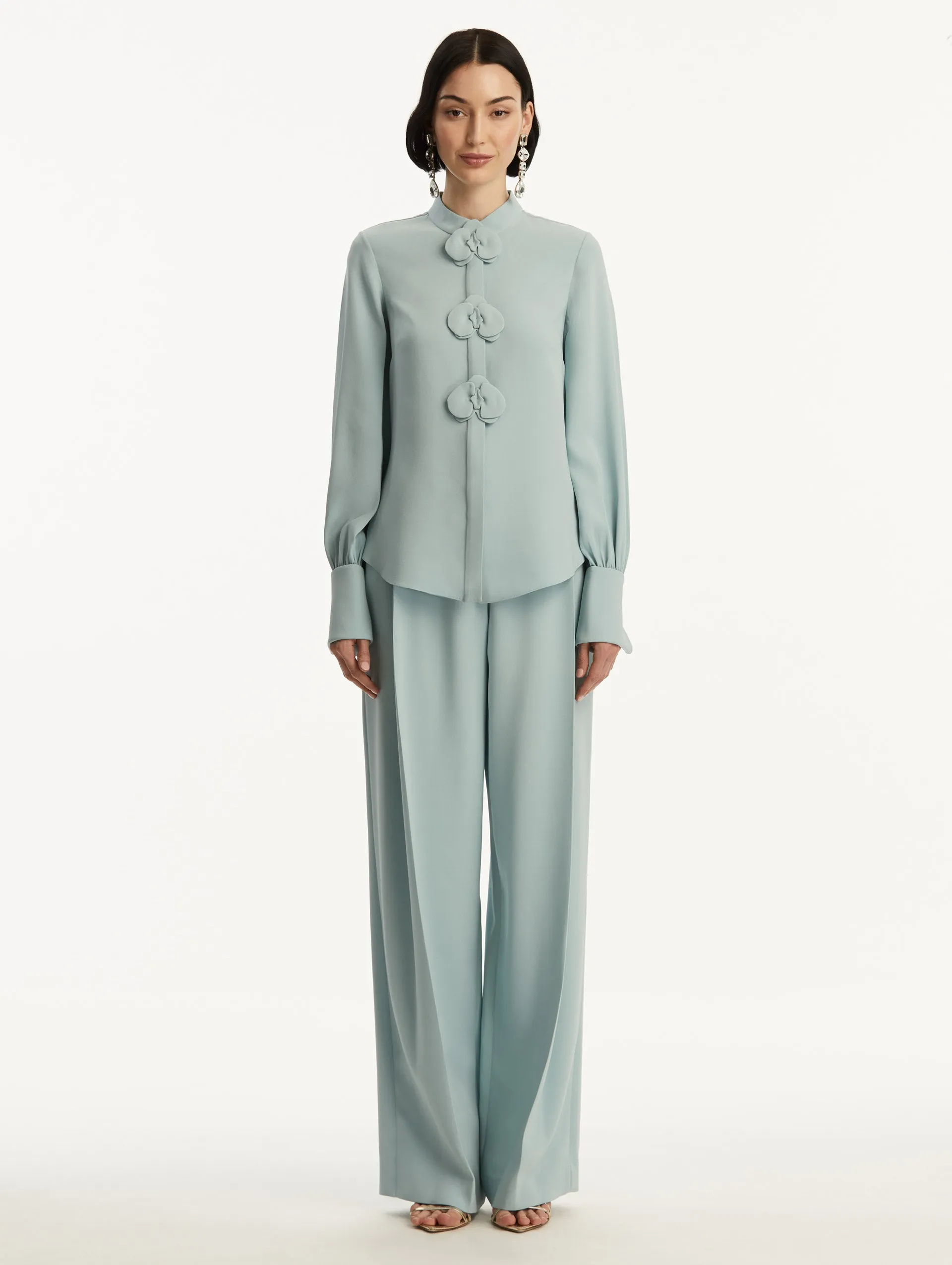 Orchid Silk Georgette Blouse